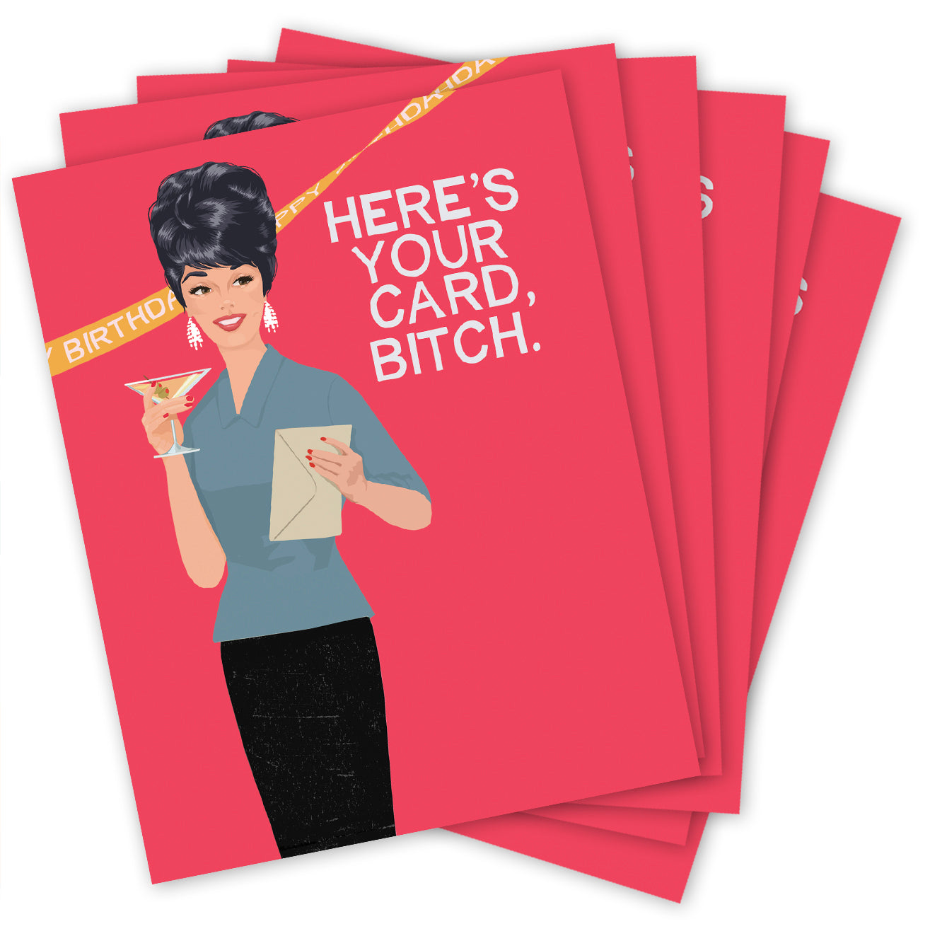 Six note cards - Here's Your Card Bitch